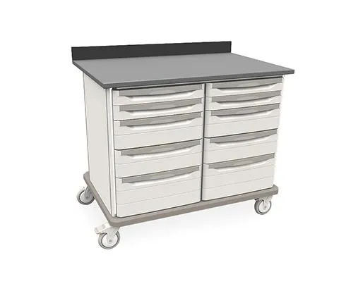 Metro SXRMWD36EBS2 Starsys Double-Width Mobile WorkCenter with epoxy Resin Top, 28.6" x 43.4" x 36.5"