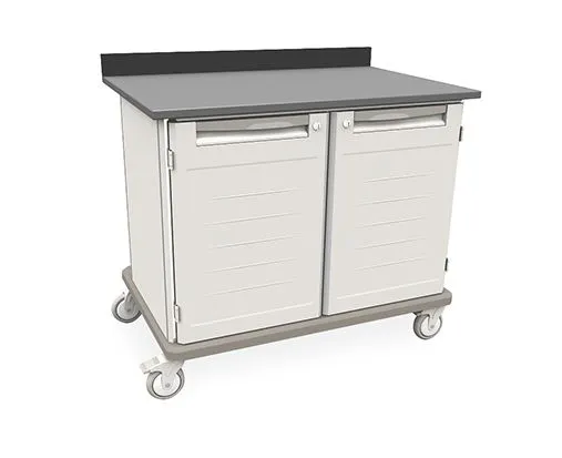 Metro SXRMWD36EBS3 Starsys Double-Width Mobile WorkCenter with epoxy Resin Top, 28.6" x 43.4" x 36.5"