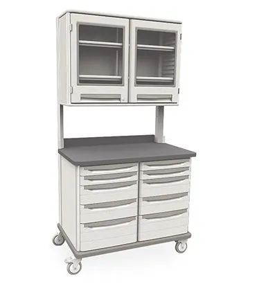 Metro SXRMWD36EOH2 Starsys Double-Width Mobile WorkCenter with epoxy Resin Top, 28.6" x 43.4" x 36.5"