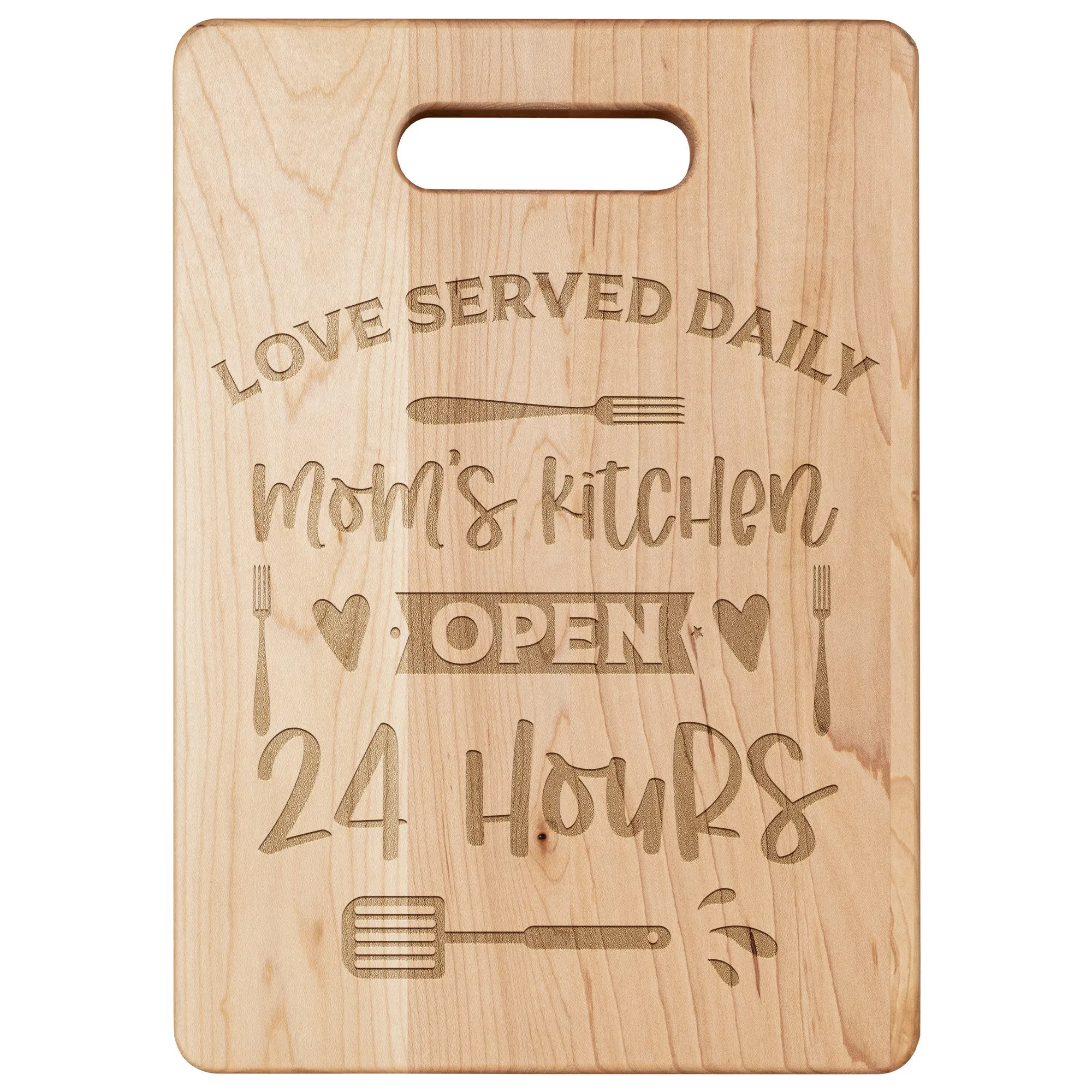 Mom's Kitchen Maple Cutting Board 11.5" x 8.75"
