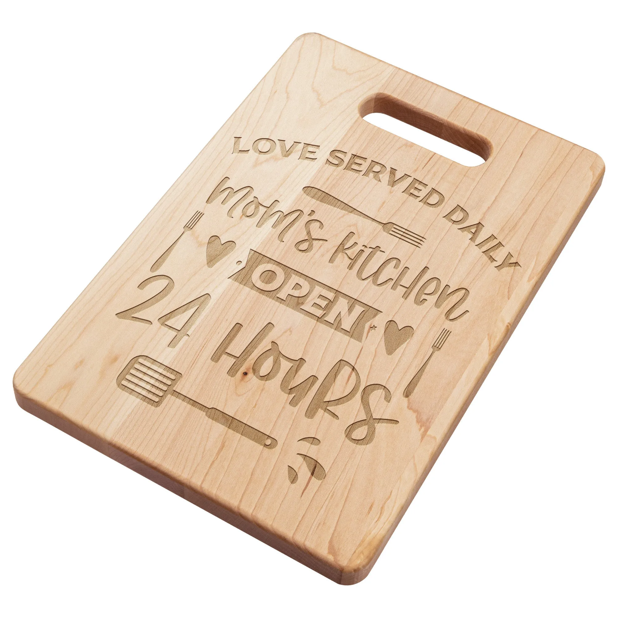 Mom's Kitchen Maple Cutting Board 11.5" x 8.75"