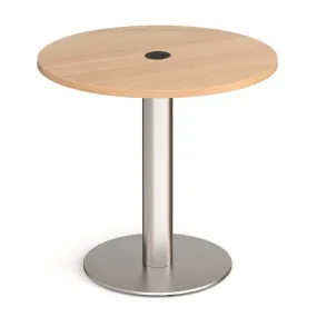 Monza circular dining table 800mm with central circular cutout
