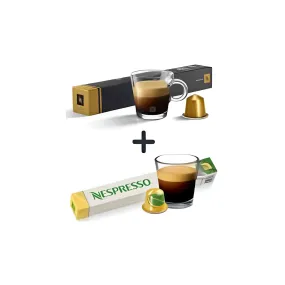Nespresso Volluto Coffee Pods 10 Pods   Nespresso Cafezinho Do Brasil Limited Edition 10 Pods , Intensity 9 (Combo Pack)