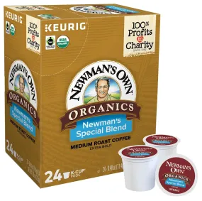 Newman's Own 5000351721 Coffee K-Cup Pod, Special Blend, Caffeine, Medium Roast, Box :BX 24: QUANTITY: 4