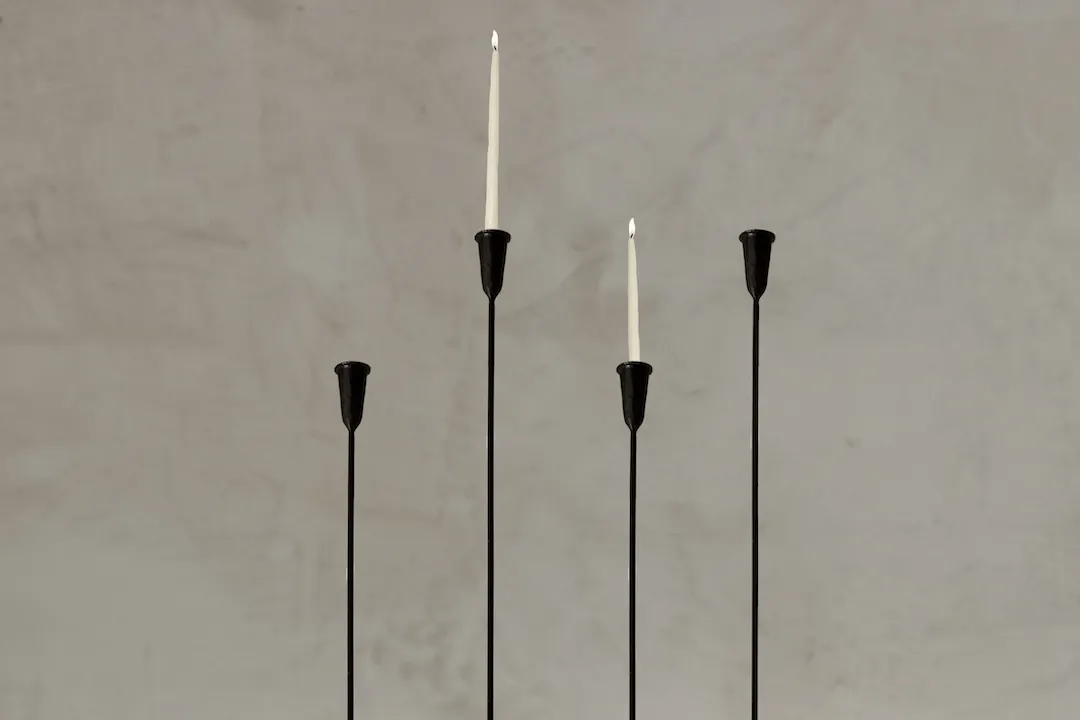 Nickey Kehoe Forged Iron Garden Candle Holder
