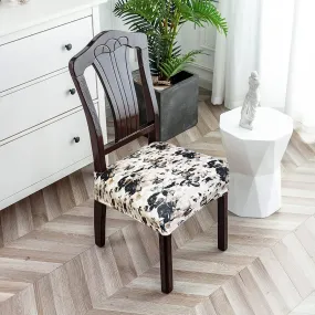 ohello® Stretchable Polycotton Dining Chair Seat Covers Set of 4 Seater are Easily Machine Washable, Gives Perfect Looks to Dining Chairs | CSC013