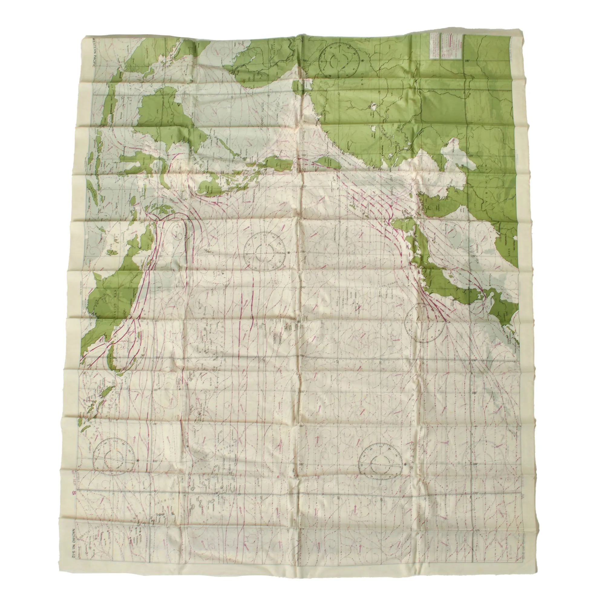 Original British WWII Royal Air Force Silk Evasion Map Lot - Set of 5