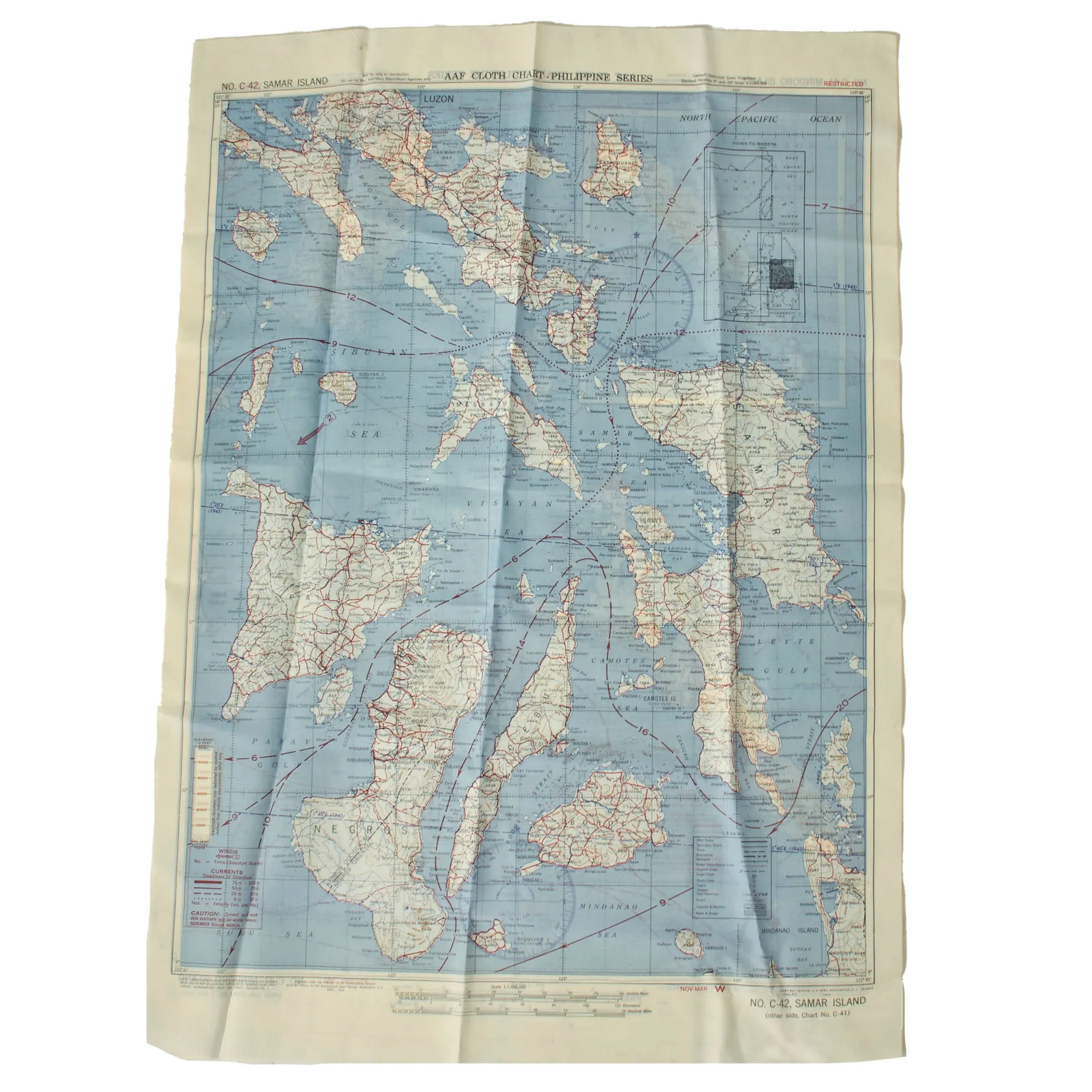Original British WWII Royal Air Force Silk Evasion Map Lot - Set of 5