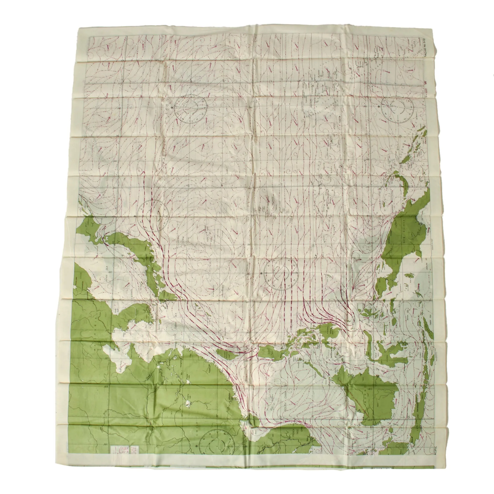 Original British WWII Royal Air Force Silk Evasion Map Lot - Set of 5