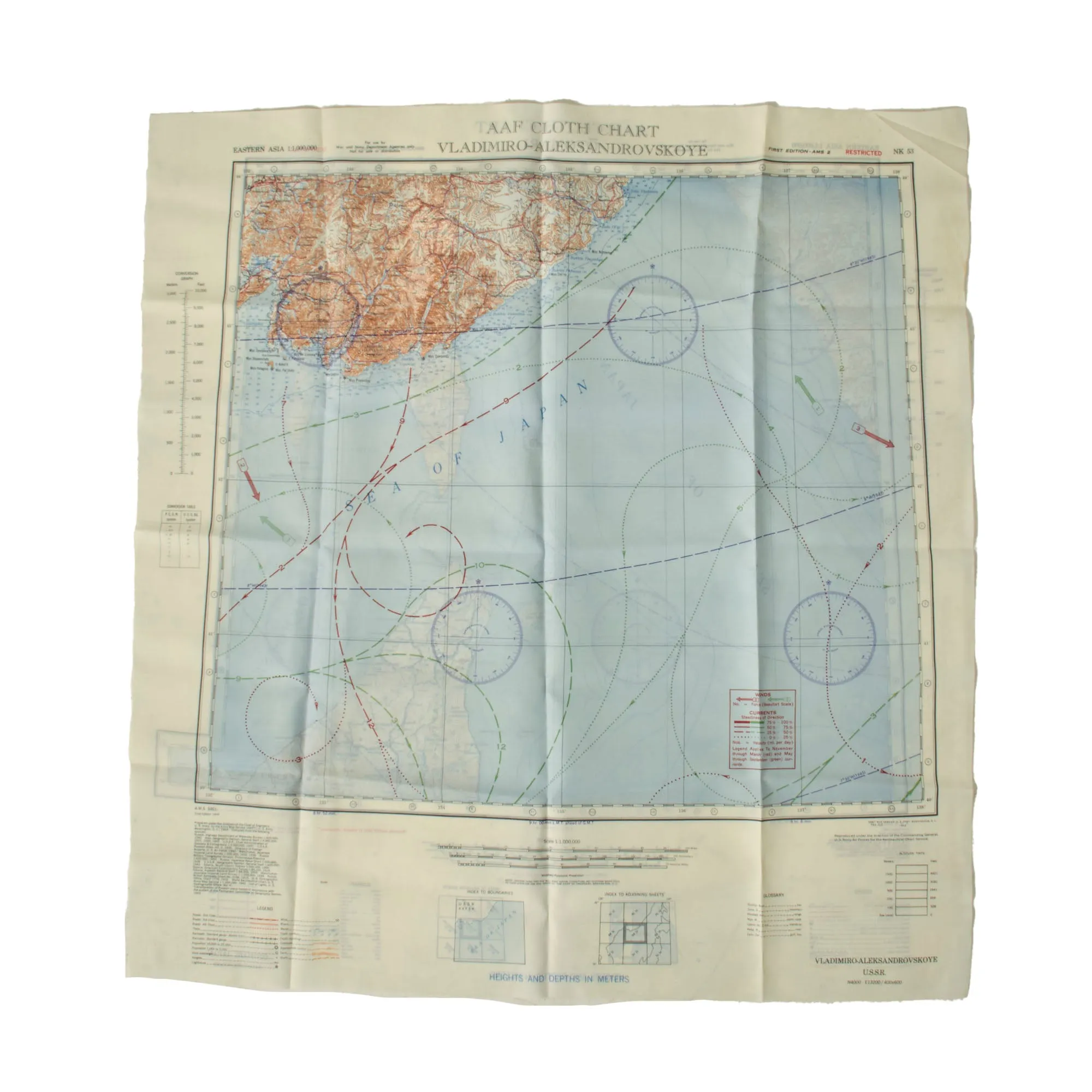 Original British WWII Royal Air Force Silk Evasion Map Lot - Set of 5