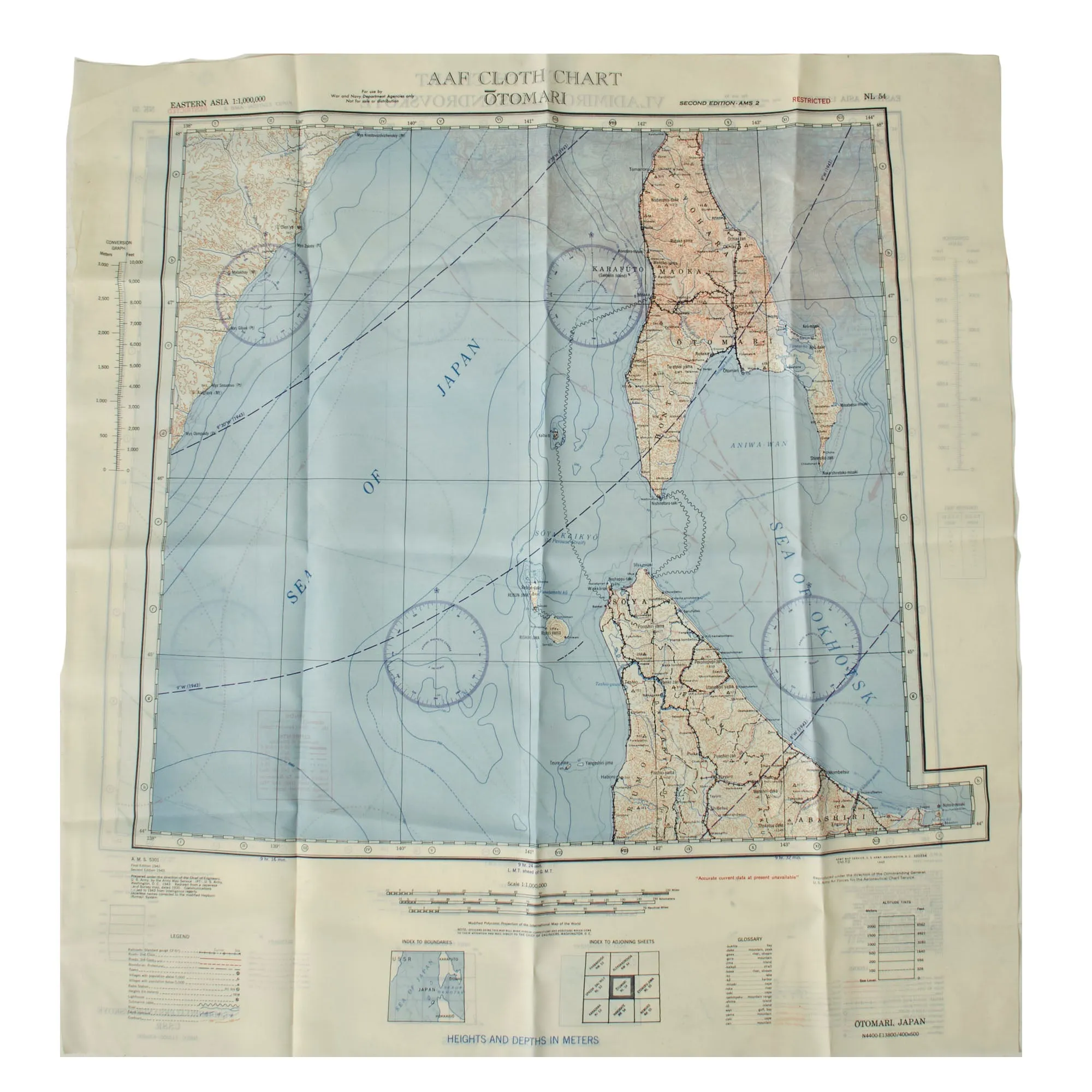 Original British WWII Royal Air Force Silk Evasion Map Lot - Set of 5