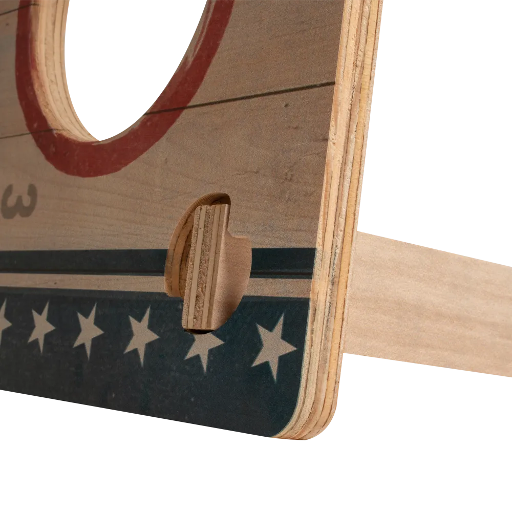 Patriotic Stripes Jamboree 3H Travel Cornhole Pong