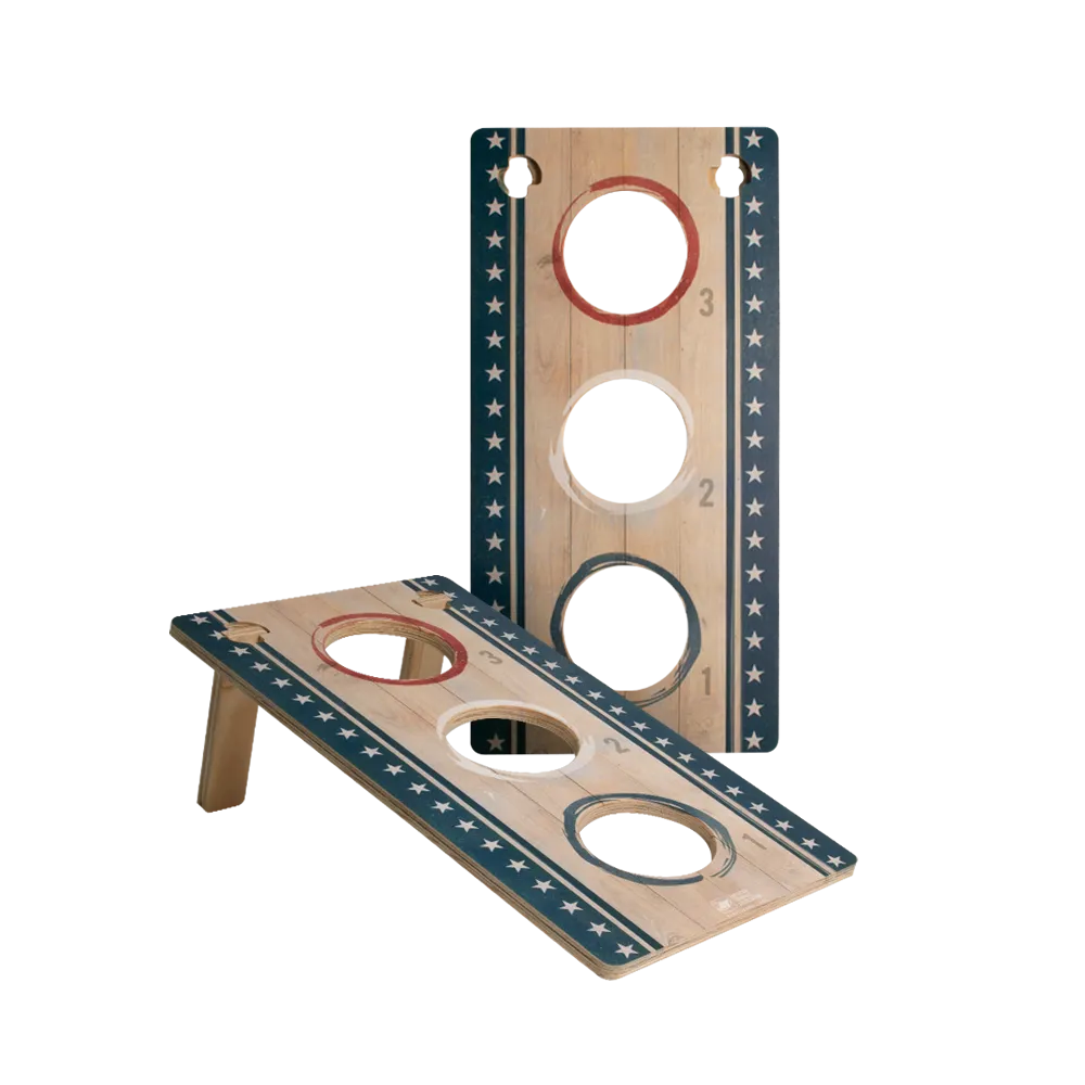 Patriotic Stripes Jamboree 3H Travel Cornhole Pong