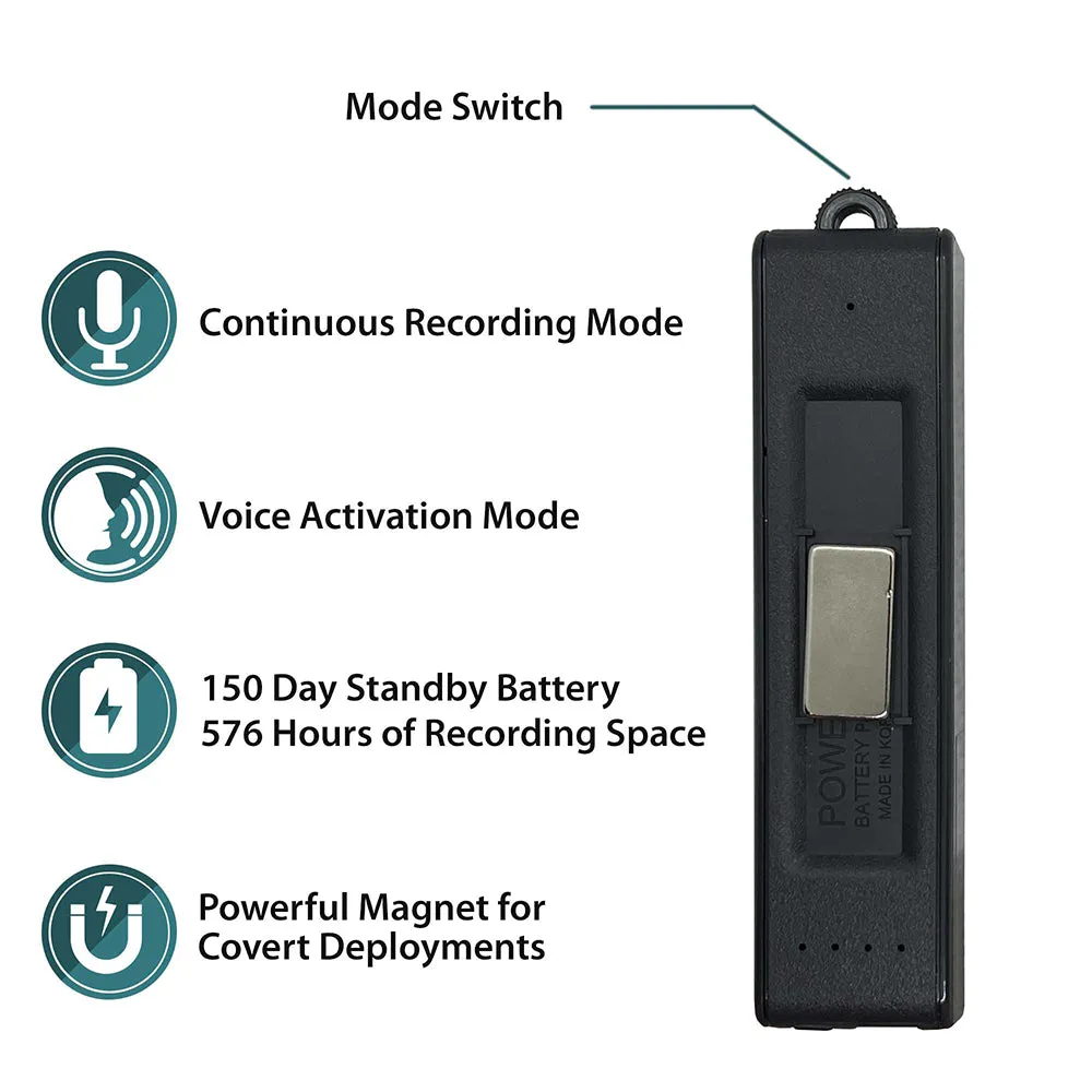 PBN-TECH K-BANK-OTG – Long Life Covert Audio Recorder 150 Days Standby