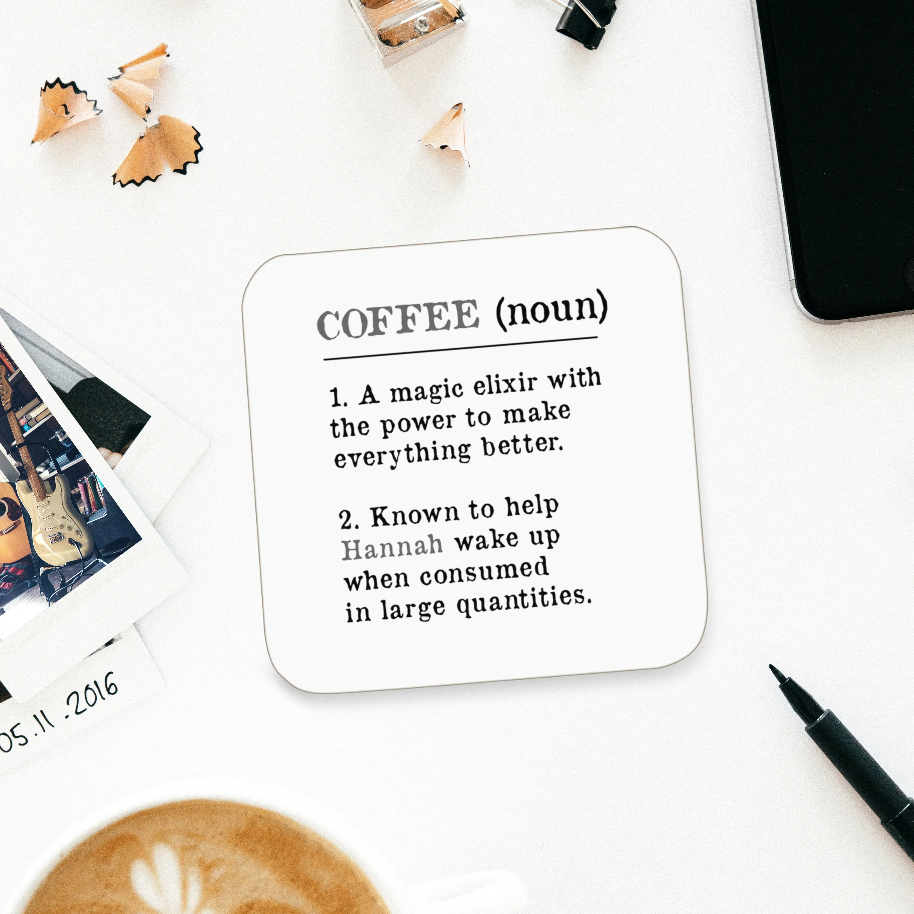 Personalised Coffee Lover Coaster