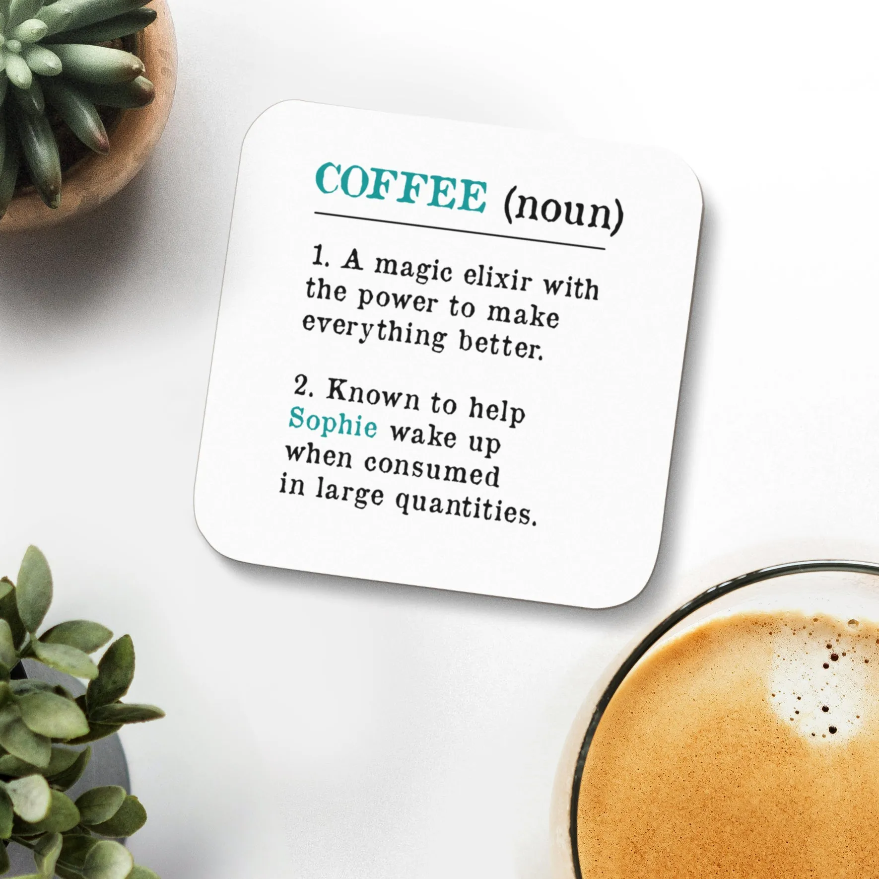 Personalised Coffee Lover Coaster