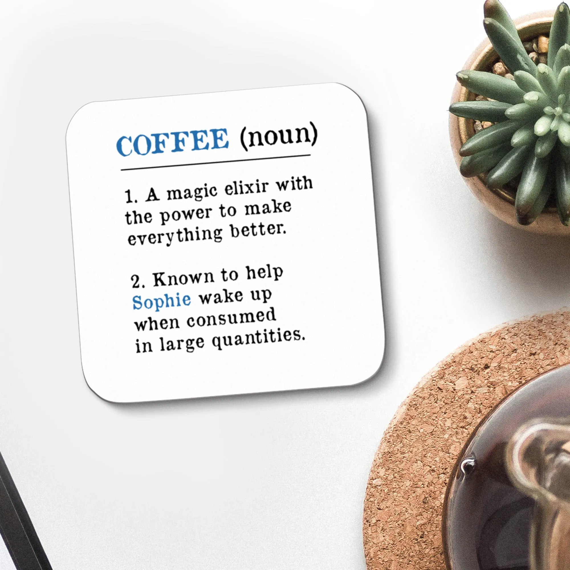 Personalised Coffee Lover Coaster