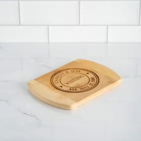 Personalized 6x8 Bamboo Cutting Board with Rounded Edge
