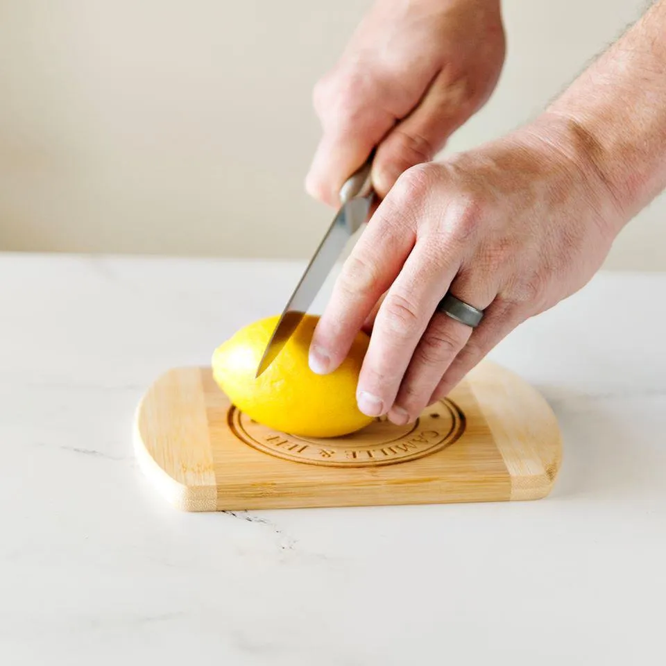 Personalized 6x8 Bamboo Cutting Board with Rounded Edge