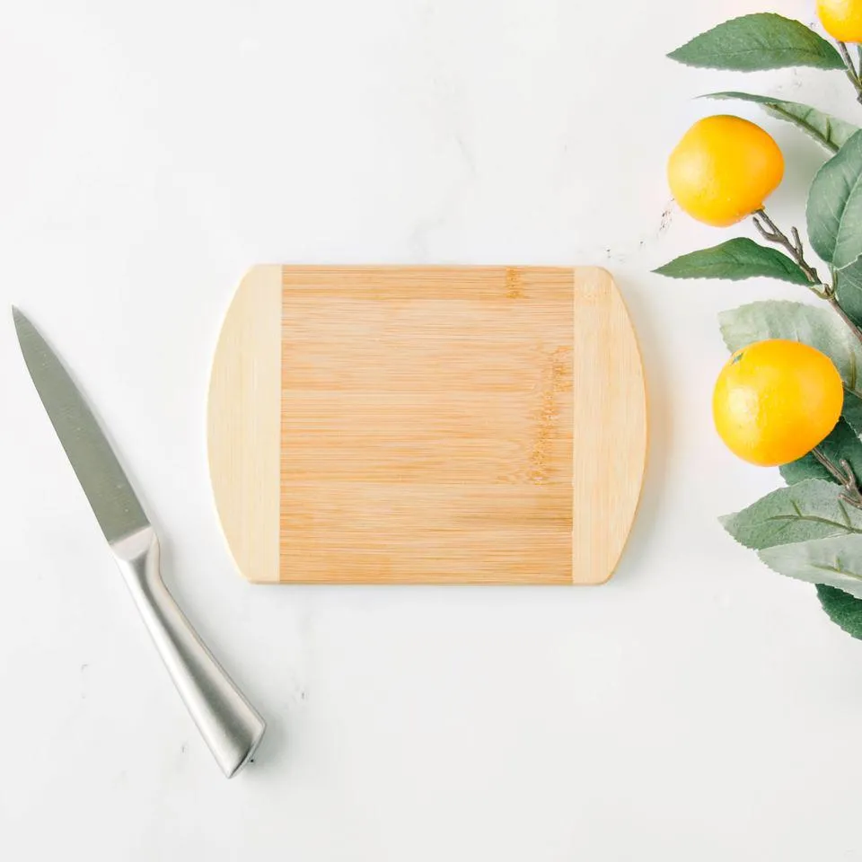Personalized 6x8 Bamboo Cutting Board with Rounded Edge