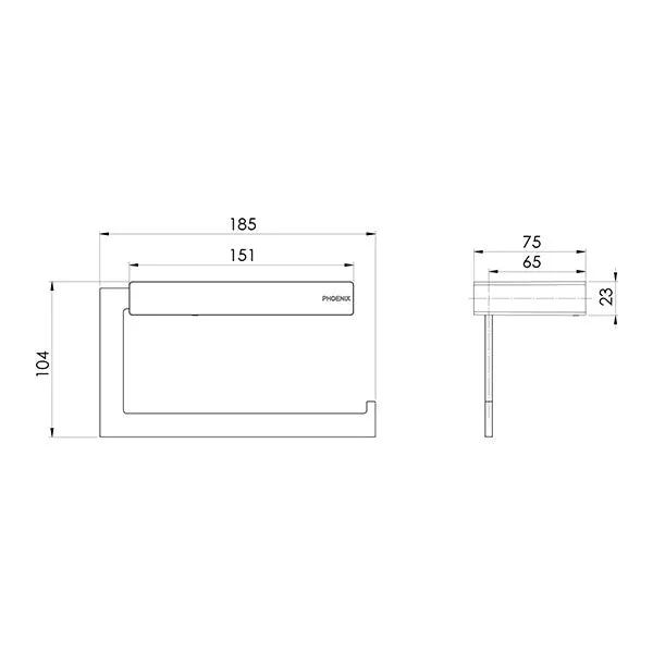 Phoenix Lexi MKII Toilet Roll Holder Chrome