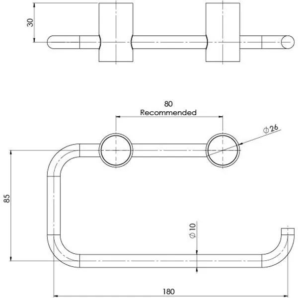 Phoenix Vivid Slimline Toilet Roll Holder