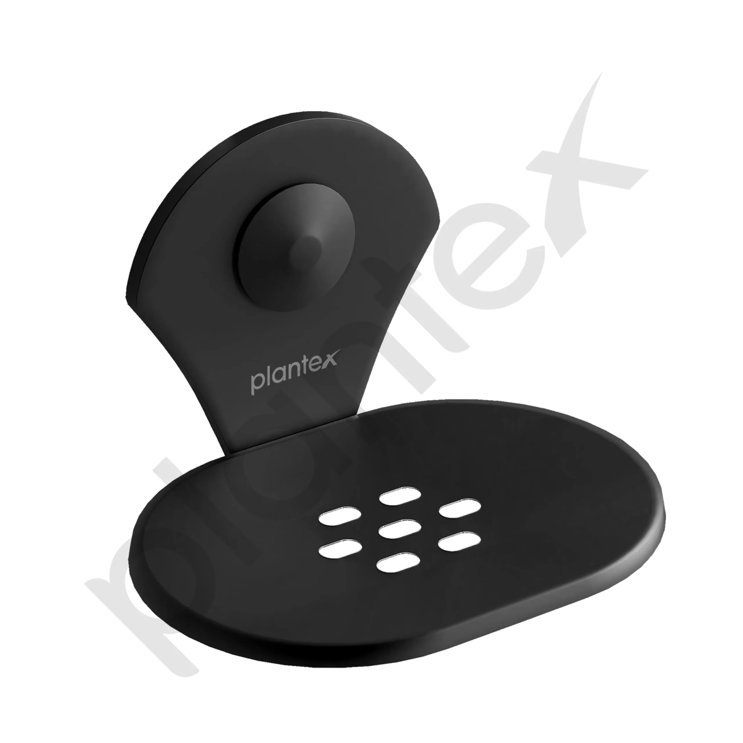Plantex Royal Self-adhesive Stainless Steel Soap Dish for Bathroom/Soap Case/Soap Stand/Wall Mount Soap dish Holder/Bathroom Accessories - Pack of 1 (Black, Powder Coated)