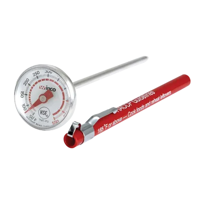Pocket Thermometer 50° to 550° F Dial Face with Case & Clip 5" Probe