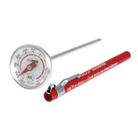 Pocket Thermometer 50° to 550° F Dial Face with Case & Clip 5" Probe