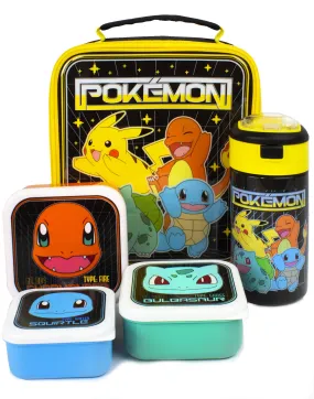 Pokemon Pikachu and Characters 5 piece Lunch Bag Set
