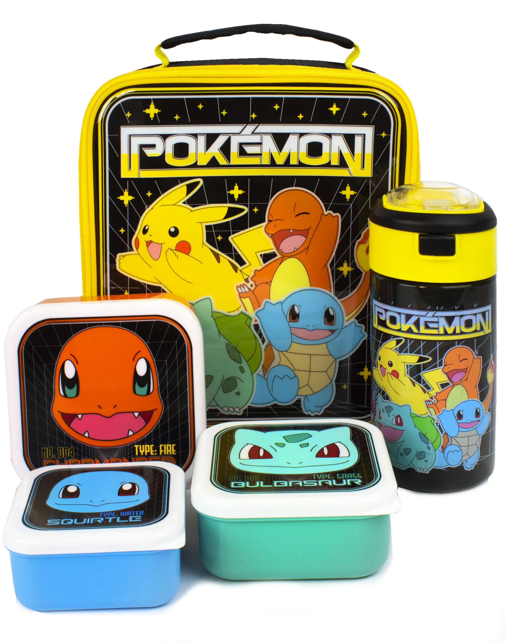Pokemon Pikachu and Characters 5 piece Lunch Bag Set