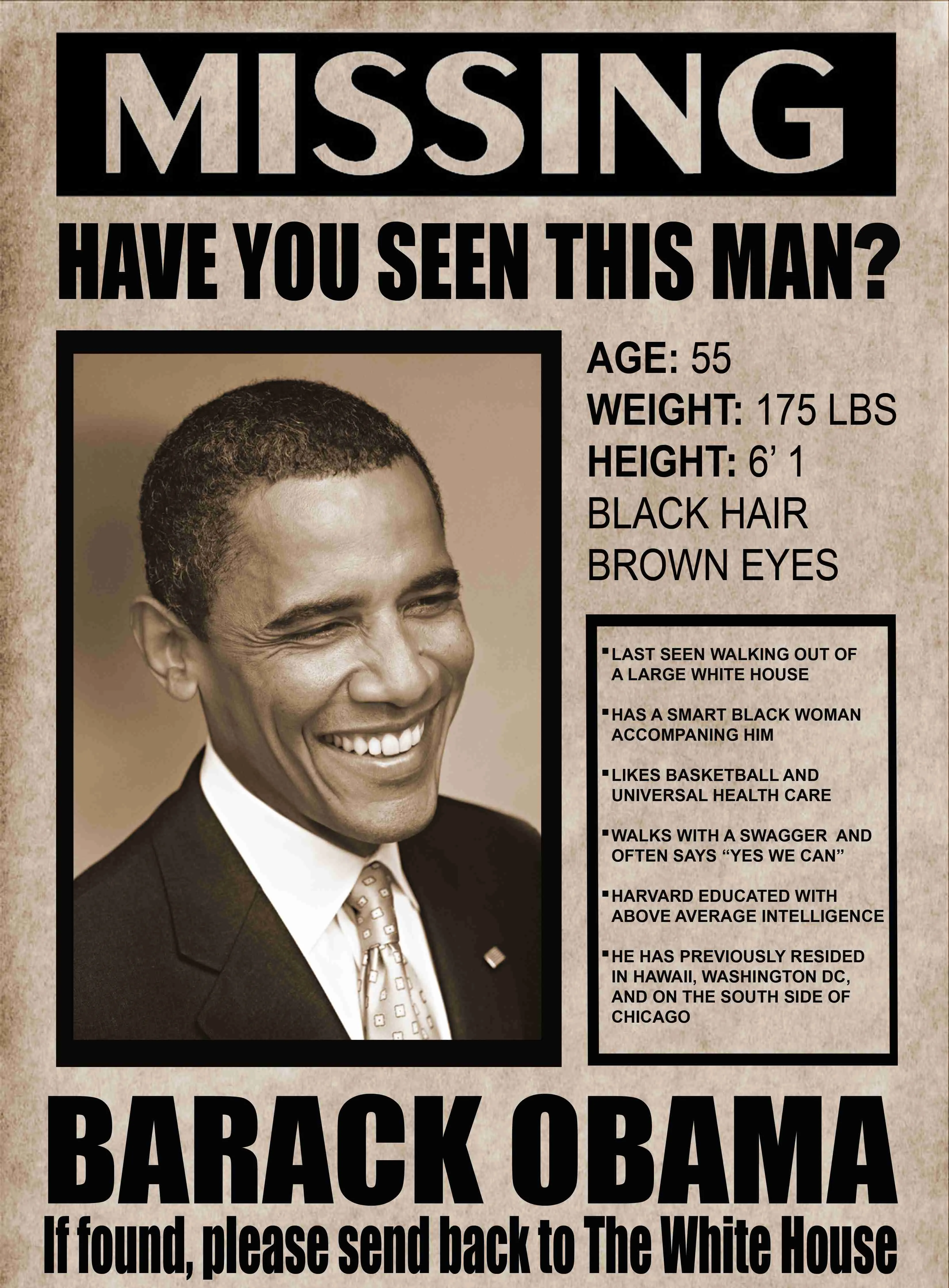 President Barack Obama, Missing In Action