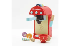 Pretend Wood Coffee Machine and Pods