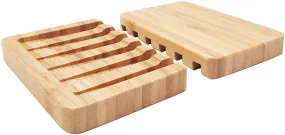 Quanzhou Chenchenchen E-Commerce Co.,Ltd 2 Packs Bamboo Soap Dish, Soap Holder Soap Saver Soap Pad