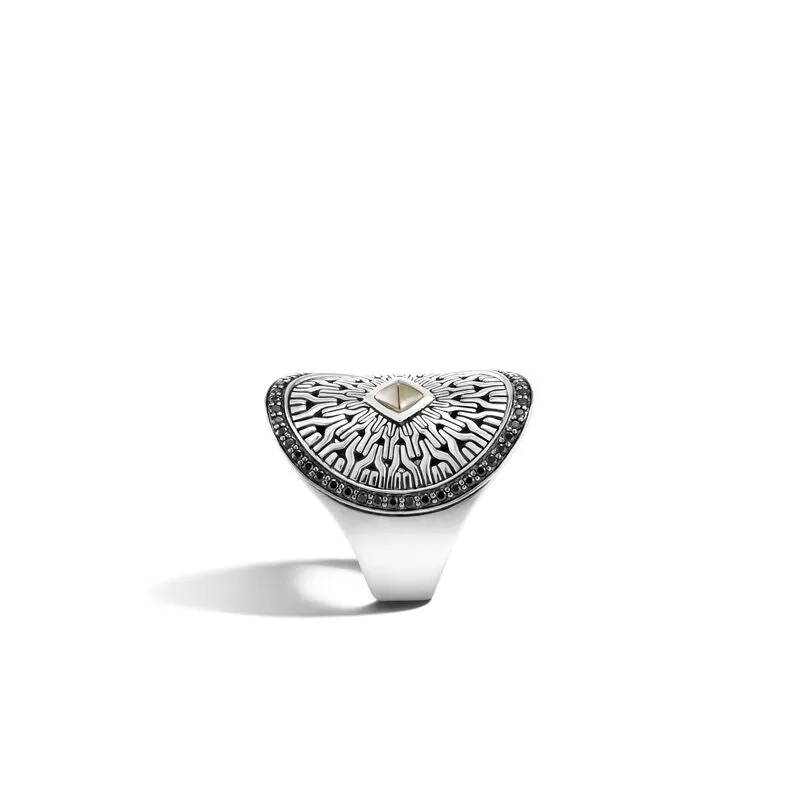 Radial Pavé Saddle Ring