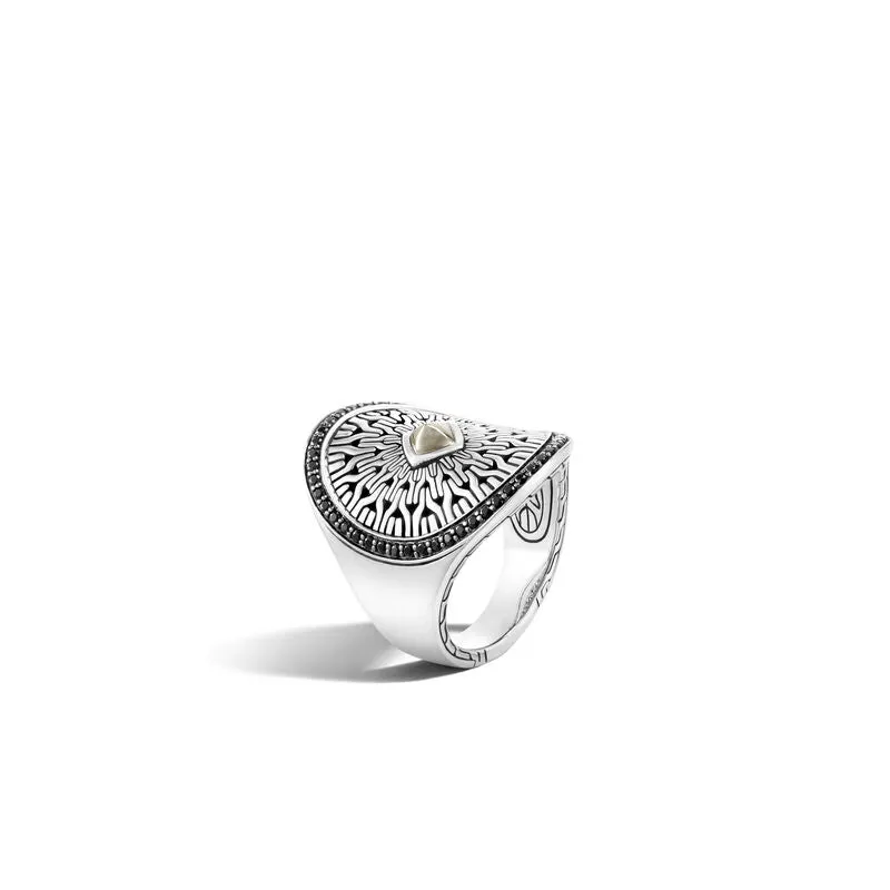 Radial Pavé Saddle Ring