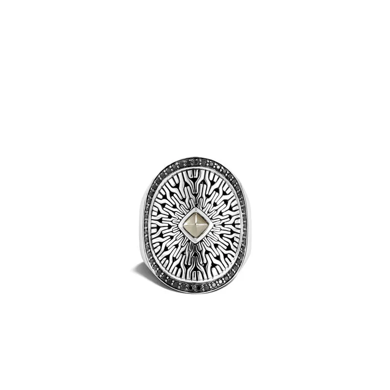 Radial Pavé Saddle Ring