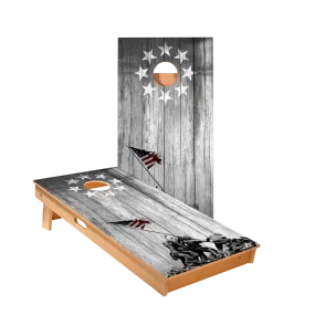 Raise The Flag Star Cornhole Boards