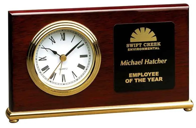 Rosewood Desk Clock