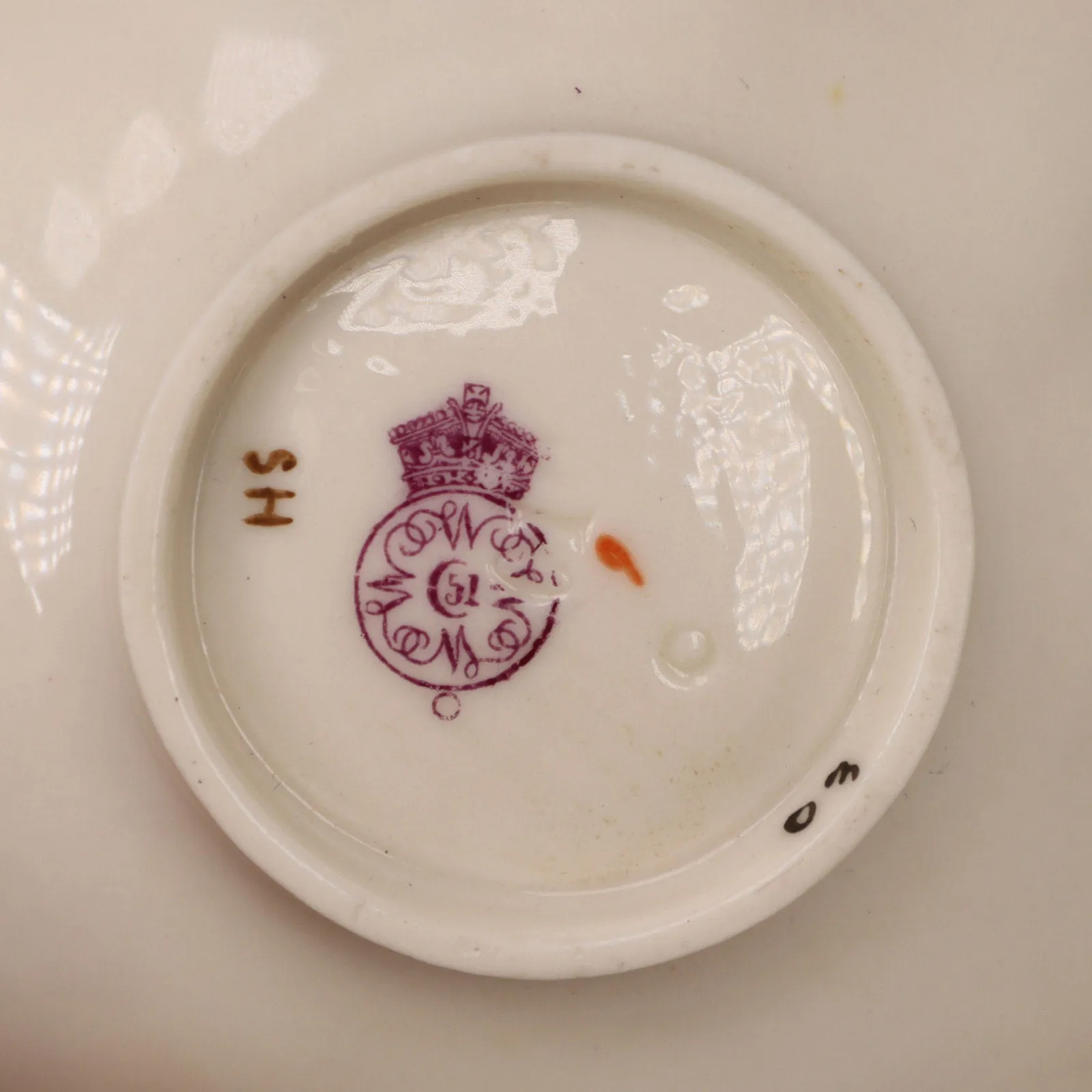 Royal Worcester Blush Ivory 1413 Scallop Shell Candy Trinket Dish Antique 1889
