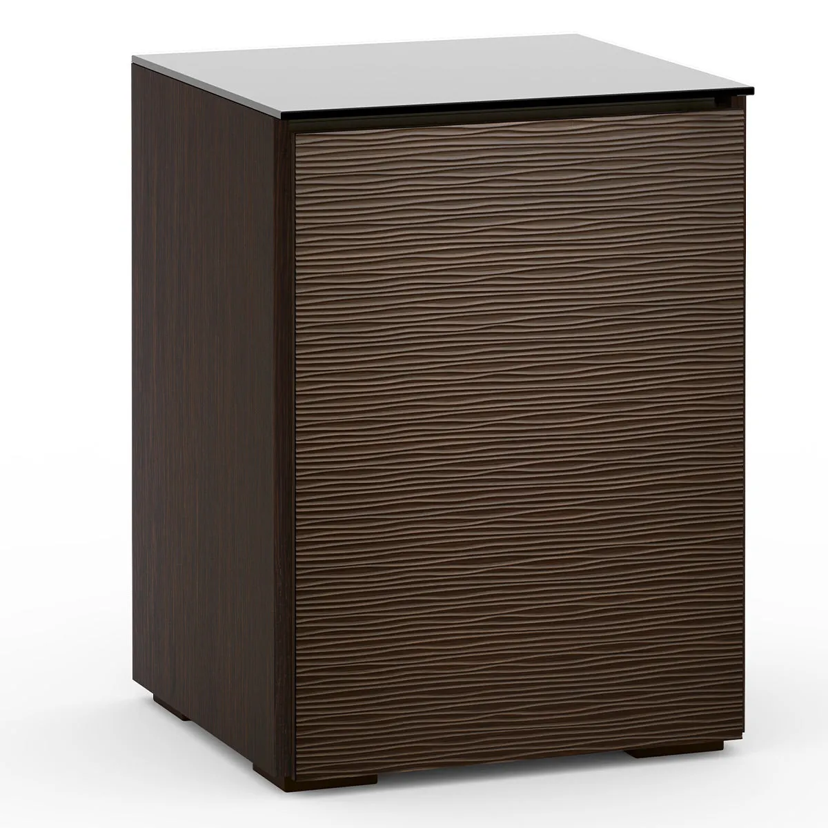 Salamander Chameleon Collection Berlin 317 Single AV Cabinet (Textured Wenge with Black Glass Top)