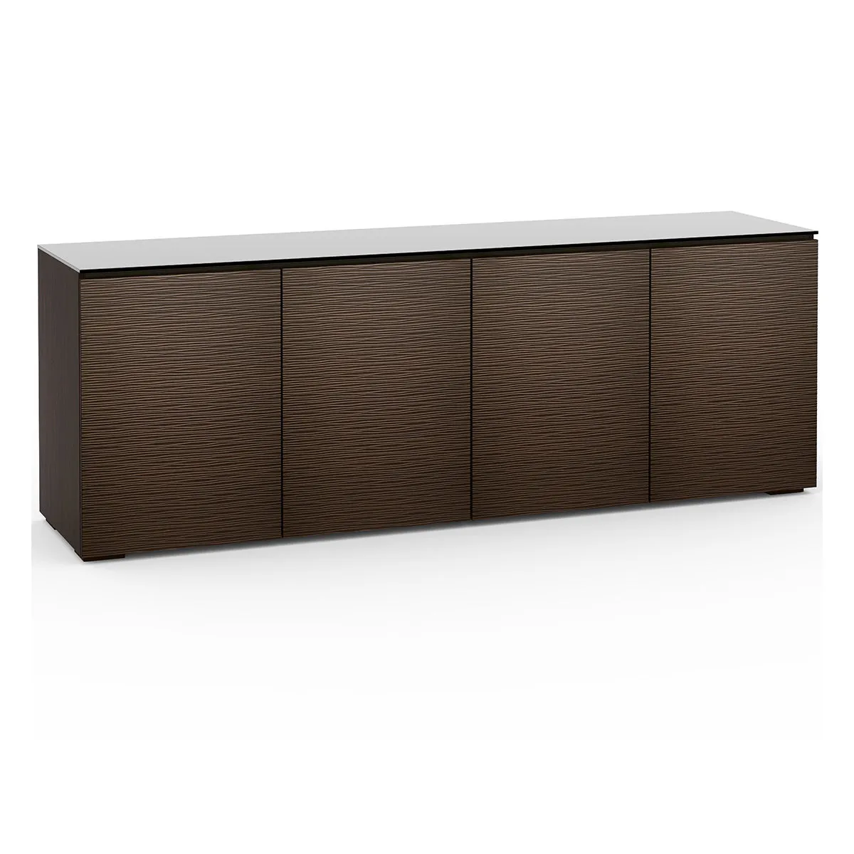 Salamander Chameleon Collection Berlin 347 Quad AV Cabinet (Textured Wenge with Black Glass Top)