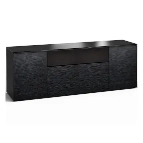 Salamander Chameleon Collection Chicago 345 Quad Speaker Integrated Cabinet (Textured Black Oak with Black Glass Top)
