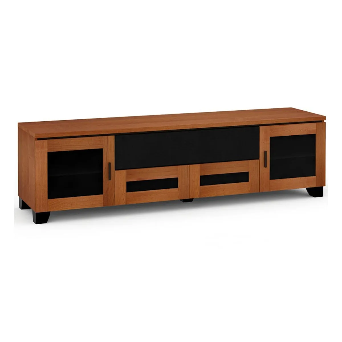 Salamander Chameleon Collection Elba 245 Quad Speaker Integrated Cabinet (Wide Framed American Cherry Doors with Smoked Glass Inserts)