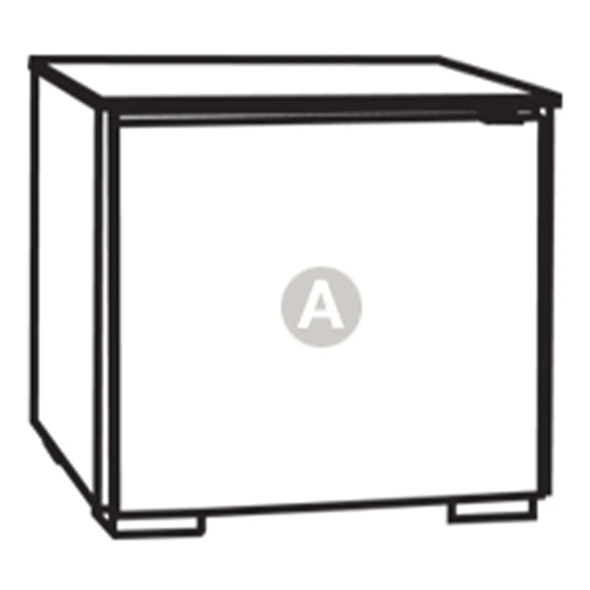 Salamander Chameleon Collection Milan 217 AV Cabinet (Geometric White with Black Glass Top)