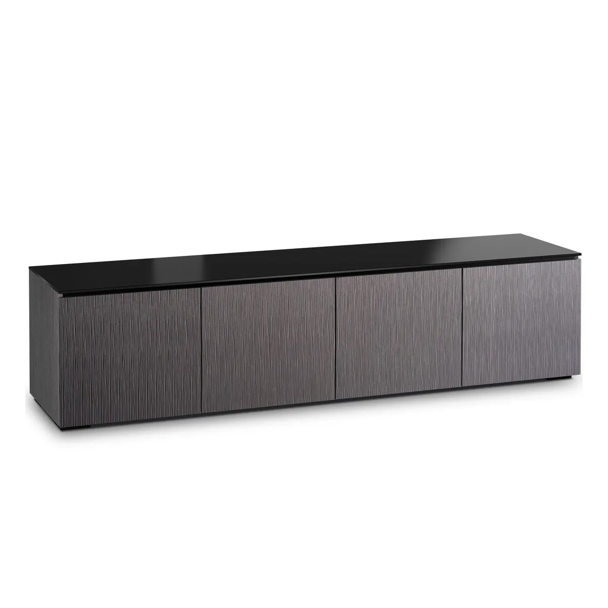 Salamander Chameleon Collection Seattle 247 Quad AV Cabinet (Gray Oak with Black Glass Top)