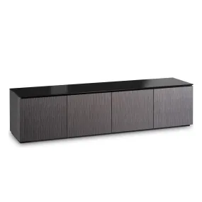 Salamander Chameleon Collection Seattle 247 Quad AV Cabinet (Gray Oak with Black Glass Top)