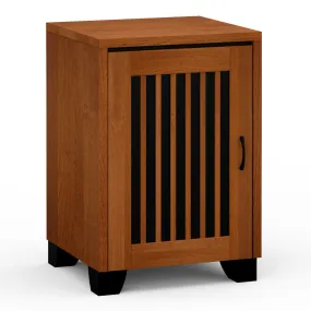 Salamander Chameleon Collection Sonoma 317 Single AV Cabinet (American Cherry Vertical Pattern with Perforated Black Steel Inserts)
