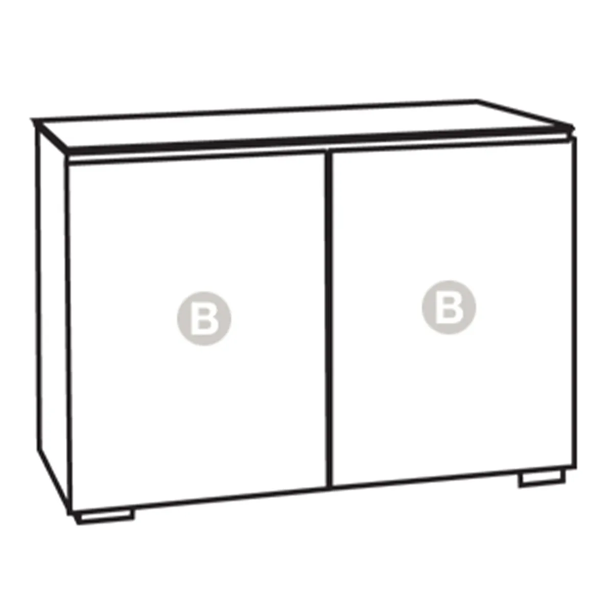 Salamander Chameleon Collection Zurich 323 Twin AV Cabinet (Horizontal Wood Pattern with Black Glass Top)