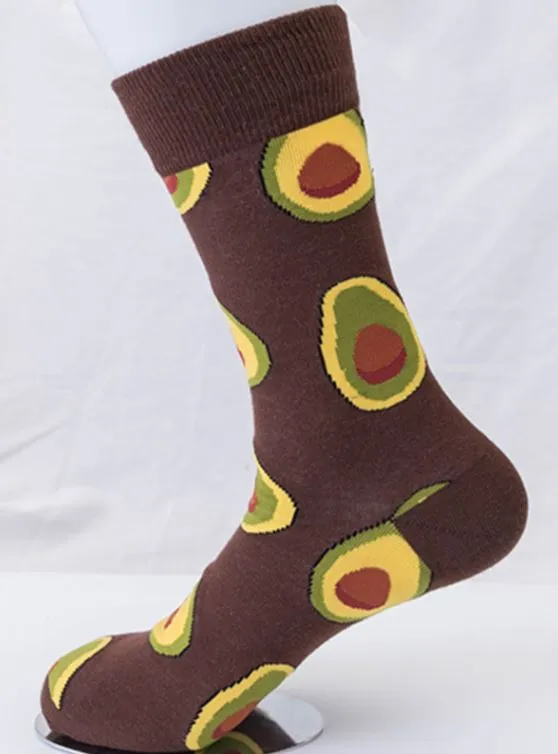 SF09 Brown Avocado Crew Socks